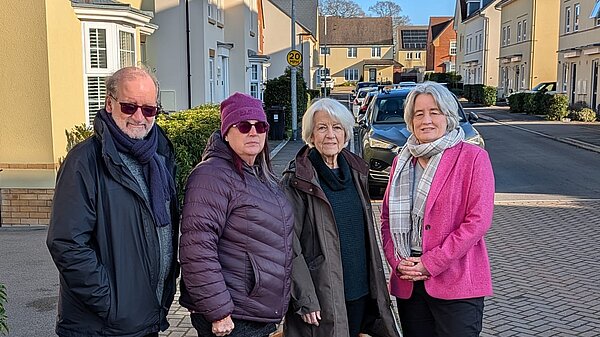 Claire Young campaigning against Fleecehold practices