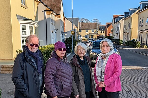 Claire Young with local campaigners