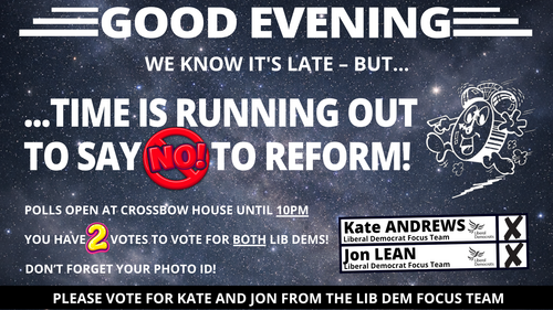 It's getting late but there's still time to say NO to Reform!