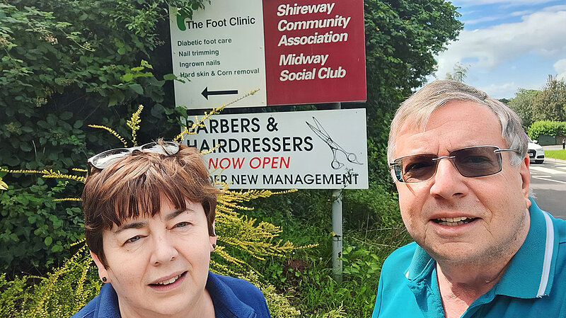 Cheryl Kirby and Paul Hulbert at the Shire Way Community Centre