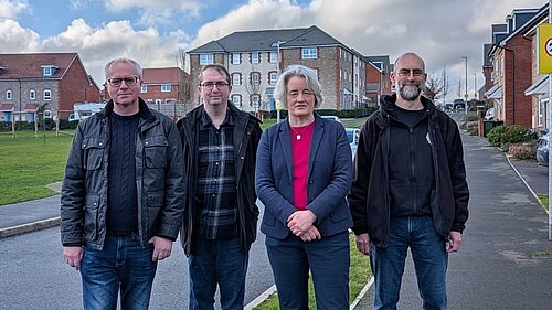 Claire Young with Fleecehold Campaigners