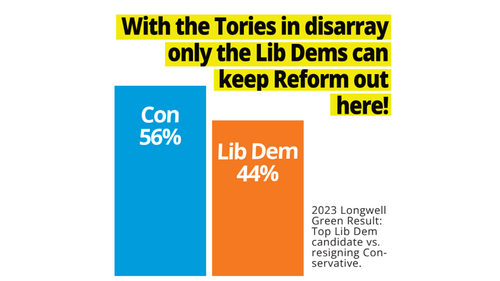 Only the Lib Dems can keep Reform out here!