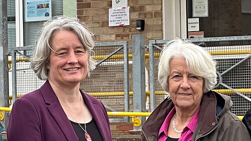 Cllr Maggie Tyrrell and Claire Young MP