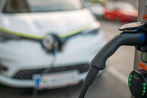 Car charging in street