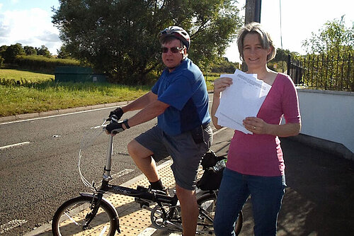 Claire Young with Cyclist