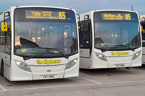The Big Lemon 85 bus Yate to Wotton Service