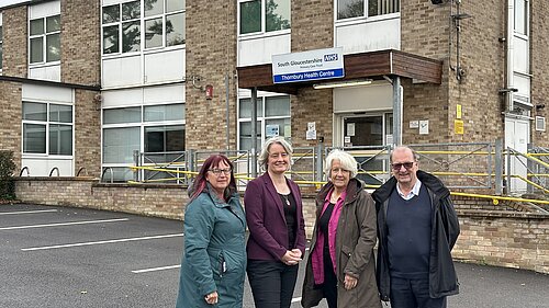 Claire Young at the Thornbury Health Centre site