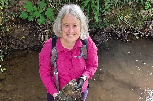 Claire Young at a river clean day on the River Frome