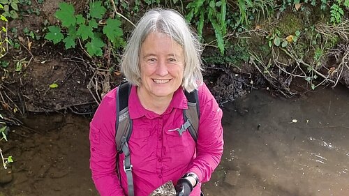 Claire Young at a river clean day on the River Frome