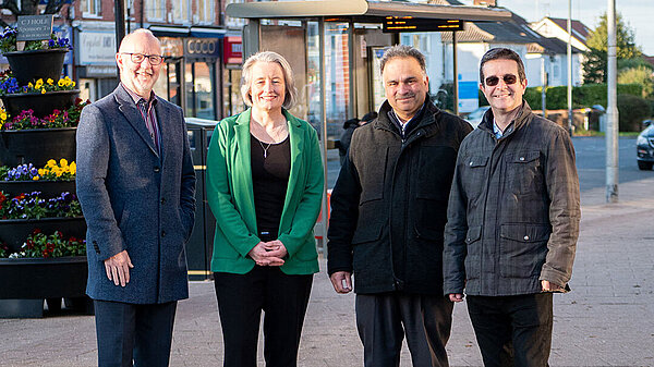 John Tansey, Claire Young, Raj Sood & David Eldridge in Downend